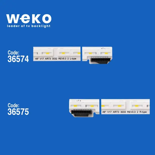 WKSET-5466 36574X1 36575X1 49 V17 ART3 2 ADET LED BAR (57LED) alternatif görünüm