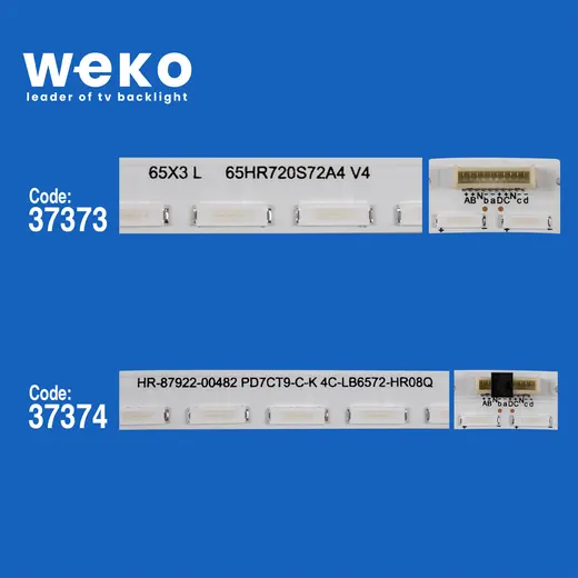 WKSET-6717 37373X1 37374X1 65HR720S72A4 /B4 V4 2 ADET LED BAR (72LED) alternatif görünüm