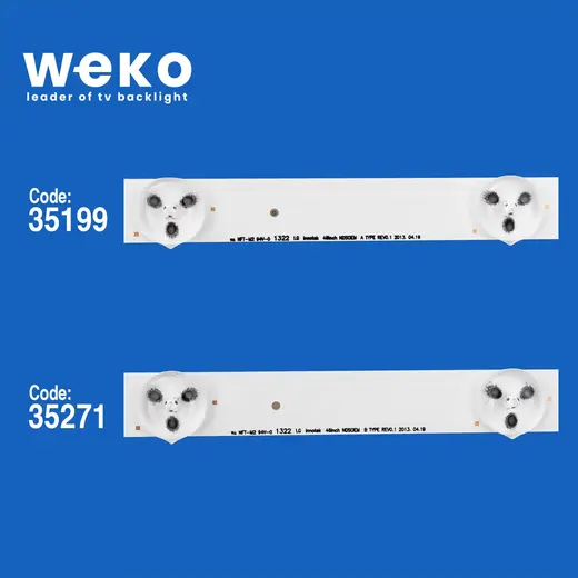 WKSET-5144 35199X5 35271X5 LG INNOTEK 46INCH NDSOEM 10 ADET LED BAR alternatif görünüm