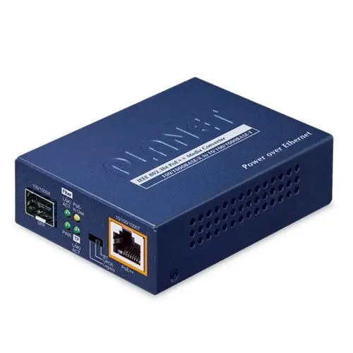 PLANET PL-GUP-805A-95W 100/1000BASE-X SFP to 10/100/1000BASE-T 802.3bt PoE++ Media Converter (95 Watts)