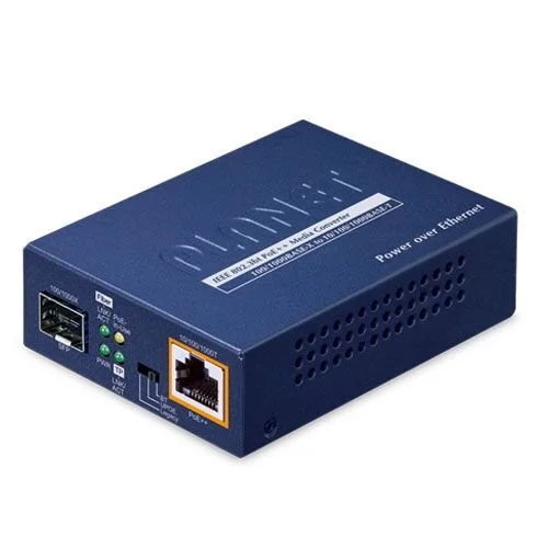 PLANET PL-GUP-805A-95W 100/1000BASE-X SFP to 10/100/1000BASE-T 802.3bt PoE++ Media Converter (95 Watts)