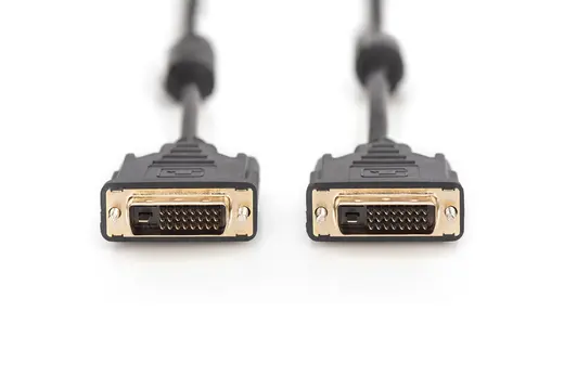 DIGITUS AK-320101-050-S DVI Bağlantı Kablosu, DVI-D (24+1) Erkek <==> DVI-D (24+1) Erkek, 2x ferrit, 5 metre görseli 4