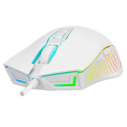 Rampage SMX-G68 SPEAR V2 FULL RGB 12800 DPI Beyaz 7D Makrolu Gaming Oyuncu Mouse görseli 3