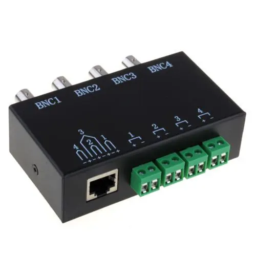 SJX-140B 4 Kanal Passive Video Balun BNC to UTP RJ45 2'li AHD Kameralar için görseli 3
