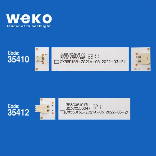 WKSET-5290 35410X6 35412X6 HL-00550A28 12 ADET LED BAR alternatif görünüm
