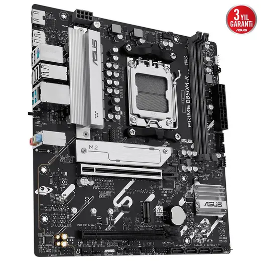 Asus Prime B850M-K AM5 DDR5 Ses GLAN DP-HDMI SATA3 USB3.2 mATX Anakart alternatif görünüm