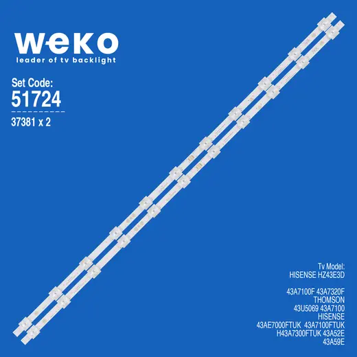 WKSET-6724 37381X2 JL.D425B1330-003AS-M_V02 2 ADET LED BAR