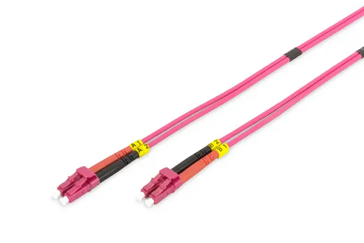BEEK BC-FO-5LCLC-01/4 LC-LC Fiber Optik Patch Kablo, Multimode OM 4 50/125 Duplex, 3.0mm, LSZH, 1 metre