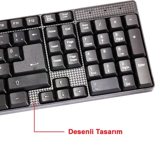 Elba EK-020 F Usb Siyah Türkçe Kablolu Standart Klavye (1.8Mt Kablo Uzunluğu) alternatif görünüm