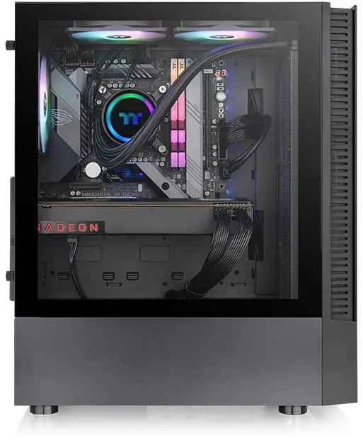 THERMALTAKE 650W 80+ View 200 TG CA-3X3-65M1WE-00 4-ARGB Fanlı Gaming Mid-Tower PC Kasası görseli 2