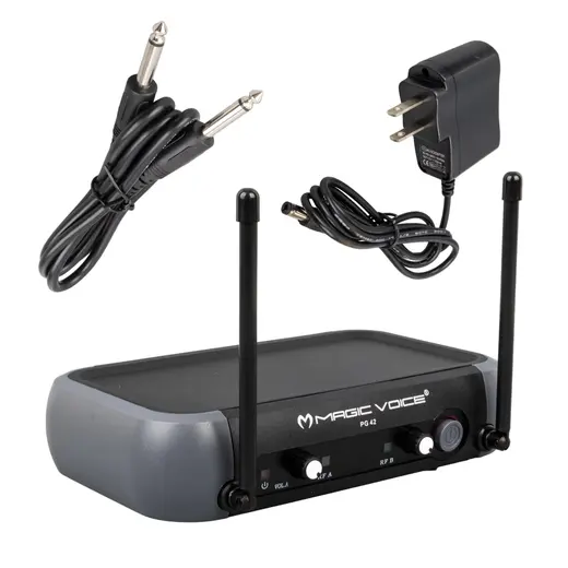 MAGICVOICE PG-42X VHF 2 EL KABLOSUZ TELSİZ MİKROFON (VOLUME KONTROLLÜ) + 525 AMERİKAN FİŞ VERİLECEK görseli 5