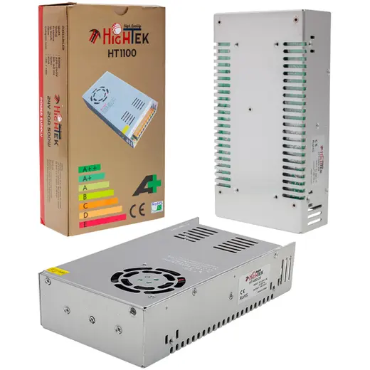 HIGHTEK HT1213 24 VOLT - 20 AMPER - 480 WATT METAL KASA ADAPTÖR alternatif görünüm