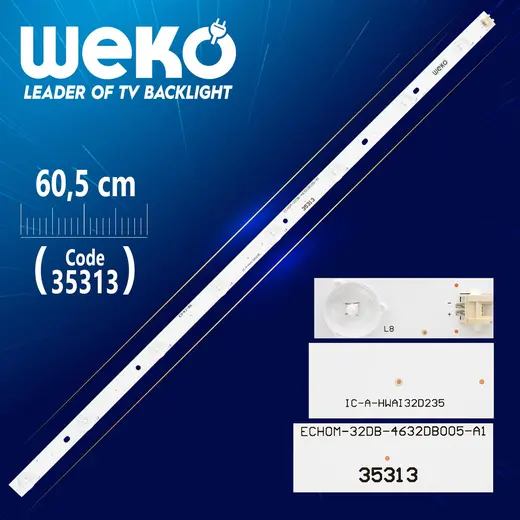 IC-A-HWAI32D235 - ECHOM-32DB-4632DB008-A1 - E3-KL-B6 - 8 LEDLİ 60.5 CM - (WK-313)