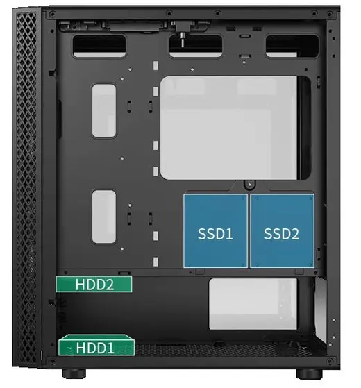 AZTECH SKY LINE AZT04 600W USB3.2 4x12CM RGB FAN TEMPERLİ CAM SİYAH ATX KASA görseli 5