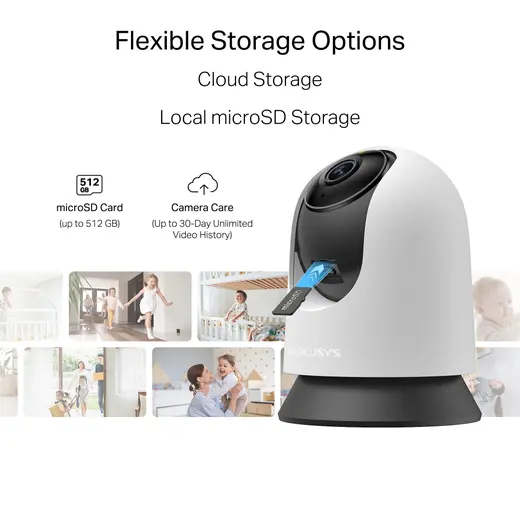 MERCUSYS 3MP 4mm Kablosuz Wıfı Pan-Tilt Harici IP Kamera MC210 görseli 2