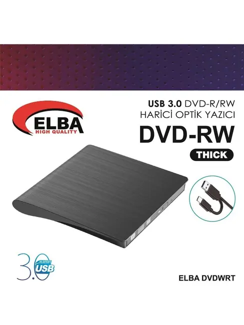ELBA DVDWRT-THCK HARİCİ DVDRW THICK SİYAH OPTIK SURUCU