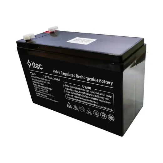 TTEC 12V 7Ah BASE BAKIMSIZ KURU AKU (TSS) (UPS'TE KULLANILAMAZ)