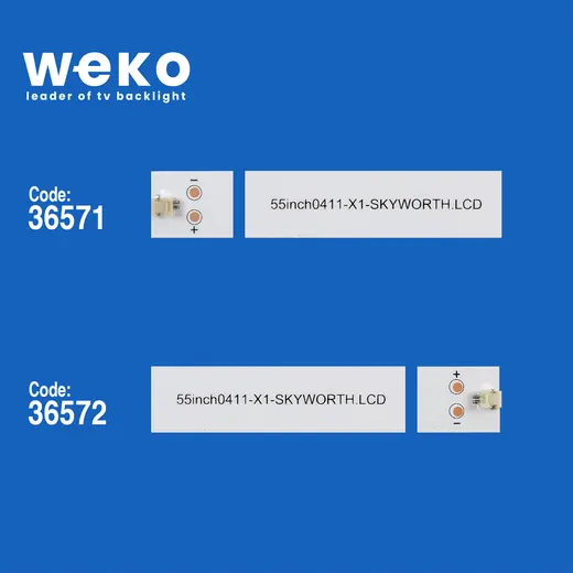 WKSET-5467 36571X4 36572X4 55inch0411-X1 SKYWORTH.LCD YAL13-00630300 8 ADET LED BAR alternatif görünüm