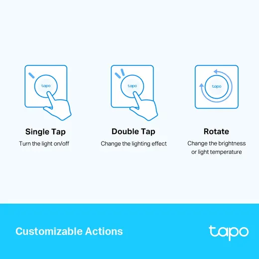 TP-LINK Tapo S200D Akıllı Uzaktan Işık Kontrol Anahtarı görseli 4