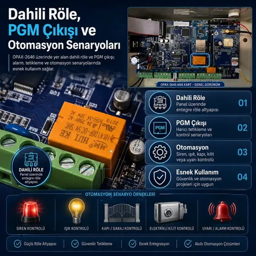 OPAX-2646 BGR-09 Kablosuz Sirenli Akülü GPRS/GSM Ev ve İşyeri Alarm Seti görseli 7