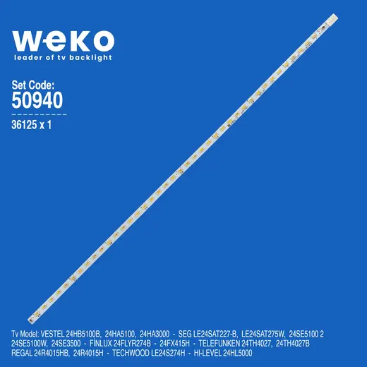 WKSET-5940 36125X1 17ELB24NER1 28151283 1 ADET LED BAR (40LED)