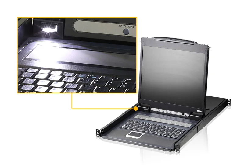 ATEN ATEN-CL1308NT 19” LCD KVM Switch, Türkçe Klavyeli