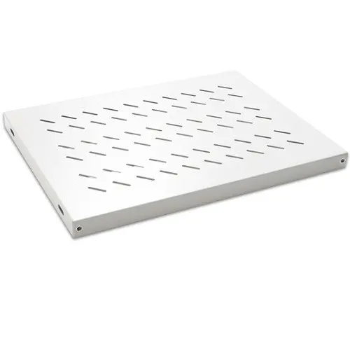 AGER Duvar Tip 19" 1U D250mm için Sabit Beyaz Kabinet Rafı AA-RMR01U25-A-B1 görseli 2