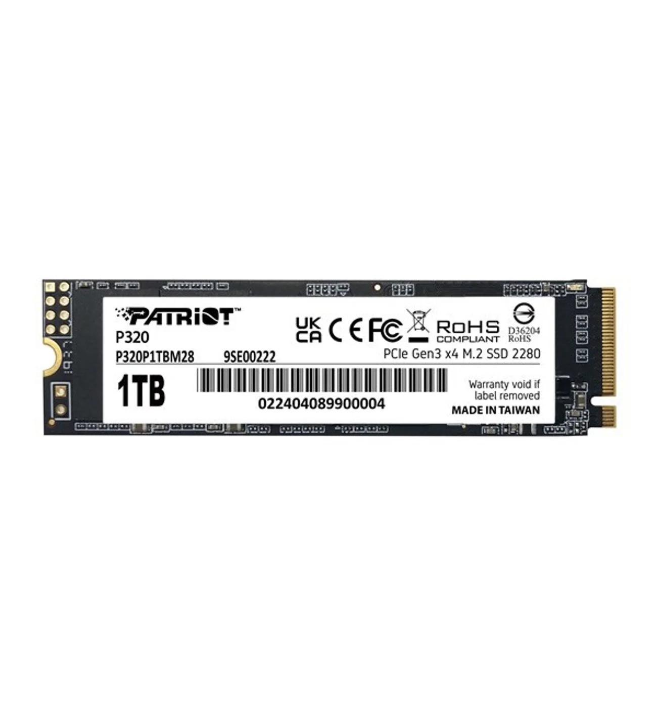 PATRIOT 1TB P320 P320P1TBM28 3000- 2200MB/s M2 NVME GEN3 Disk