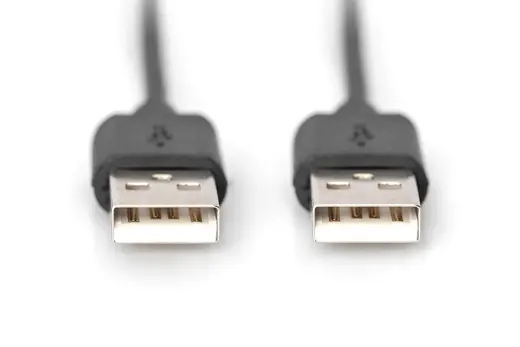 DIGITUS AK-300100-018-S USB 2.0 connection cable, type A M/M, 1.8m, USB 2.0 compatible, bl alternatif görünüm