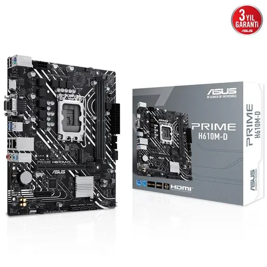 ASUS PRIME H610M-D DDR5 HDMI PCIE 4.0 1700p mATX görseli 5