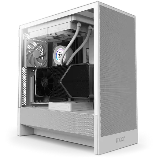 NZXT H5 FLOW CC-H52FW-01 Gaming Mid-Tower PC Kasası Beyaz görseli 6