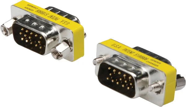 DIGITUS AK-610511-000-I Mini Gender Changer, DB15HD erkek, DB15HD erkek. metal