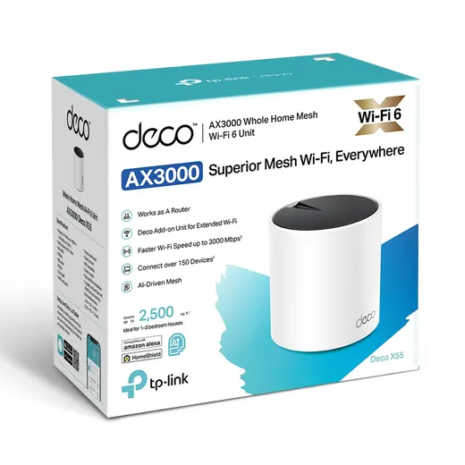 TP-LINK DECO X55 WIFI6 AX3000 Mesh Router görseli 1