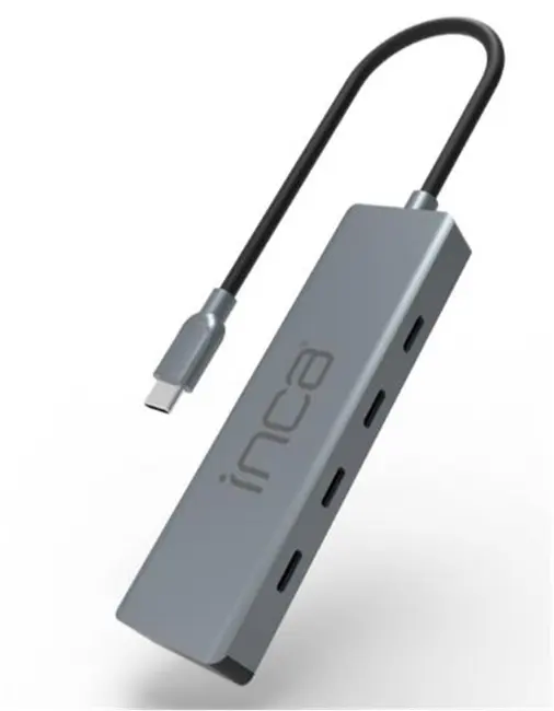 Inca ITPT-4TX 4 Port Type-C 3.1 Veri ile3.1 10 Gbps Type-C Çoklayıcı Kablo uzunluğu 15cm alternatif görünüm