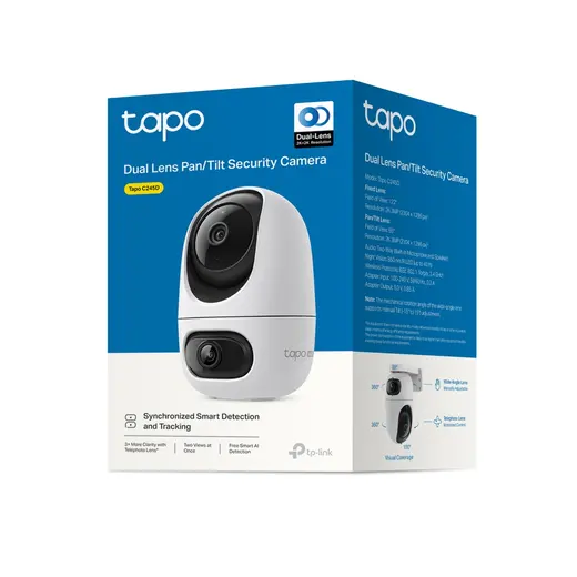TP-LINK 3MP Çift Lensli Wıfı Kablosuz Pan/Tilt IP Kamera Tapo C245D görseli 1