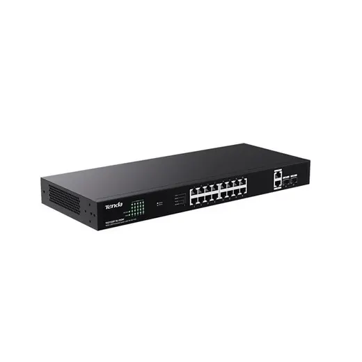 TENDA 16port PoE 250w 2-SFP 2-Uplink Gigabit Yönetilemez Switch TEG1120P-16-250W görseli 2