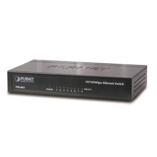 PLANET PL-FSD-803 Yönetilemeyen Switch (Unmanaged Switch) 8-Port 10/100Base-T