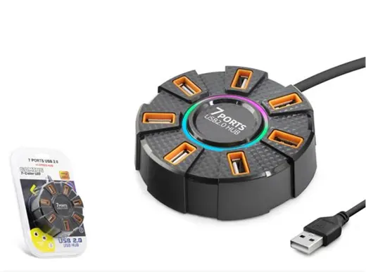 Hadron Hdx7035 Usb Hub 7-Usb 1.2M Siyah