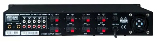 WESTA WM-350UT 6-bölgeli 350W 100V Mikser Amfi görseli 1