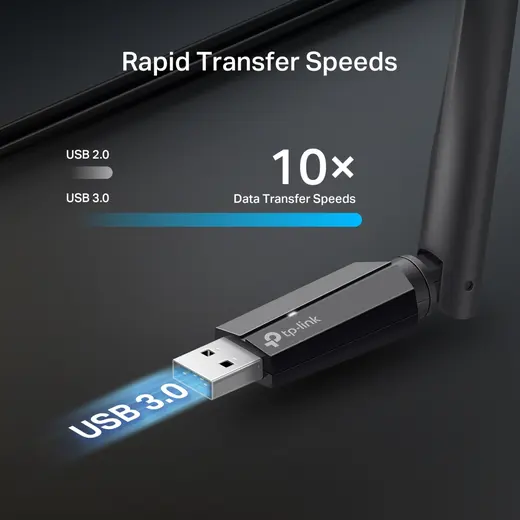 TP-LINK ARCHER TBE400U PLUS WIFI7 BE6500 Üç Bant Kablosuz Usb Ağ Adaptörü görseli 1