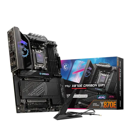 MSI MPG X870E CARBON WIFI7 DDR5 HDMI-DP TYPEC PCIE 5.0 AM5 ATX görseli 2