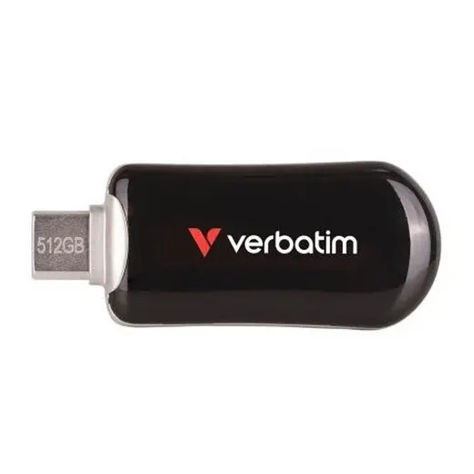 VERBATIM 64GB Plectra 30224 TYPEC USB 3.2 Bellek Siyah 100MB/s görseli 1