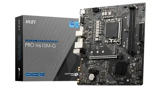 MSI PRO H610M-G 1700P DDR5 SES GLAN DP/HDMI/VGA USB3.2 SATA3 mATX