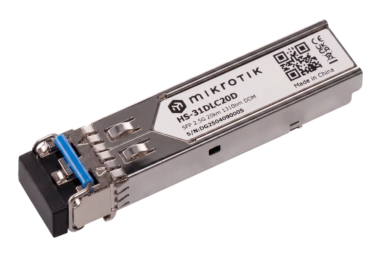 Mikrotik S-31DLC20D SFP modül, 2.5 Gbit ,Single Mod(SM), 1.25G,20km 1310nm