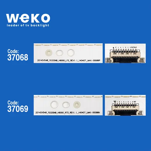 WKSET-6330 37068X1 37069X1 VH80-480SMA/B-R2 2 ADET LED BAR (72LED) alternatif görünüm