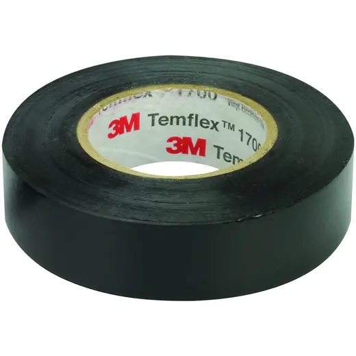 3M TEMFLEX 1300E PVC İZOLE SİYAH BANT (10LUK PAKET)(0.13MMX19MMX0.13MM) alternatif görünüm