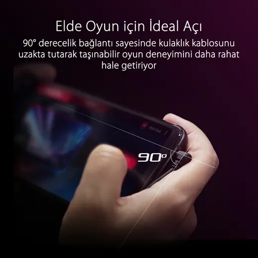ASUS ROG Cetra II Core 90YH02V1-B2UA00 3.5mm 9.4mm Sürücü Mikrofonlu Siyah Kulak İçi Oyuncu Kulaklığı / 90YH02V1-B2UA00 görseli 5