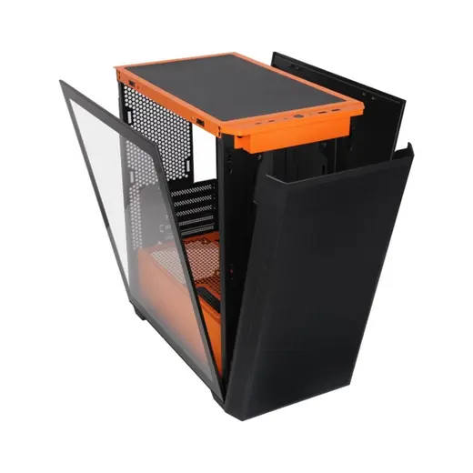 POWERBOOST PB-P2252BO 4-ARGB Fanlı Mid-Tower PC Kasası Turuncu görseli 2