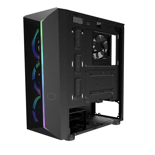 COOLERMASTER 650W 80+ BRONZE CMP510 TG CP510-KGNN65-S01 4-ARGB Fanlı Gaming Mid-Tower PC Kasası görseli 3