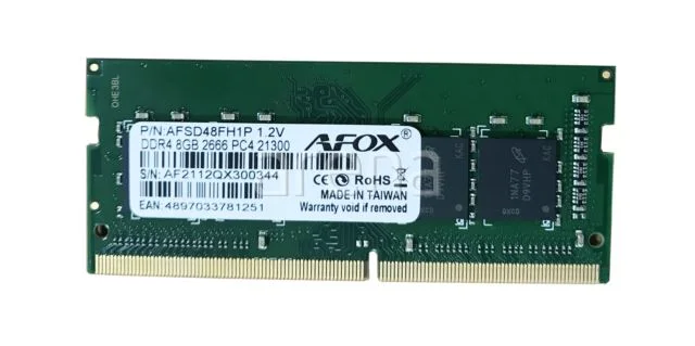 AFOX 8GB DDR4 2666MHZ CL19 NOTEBOOK RAM / VALUE AFSD48FH1P